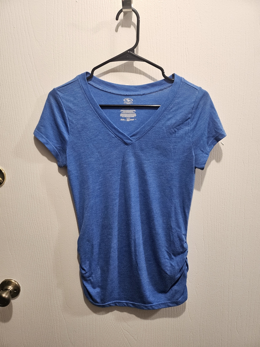 Blue V-Neck Short Sleeve Tee